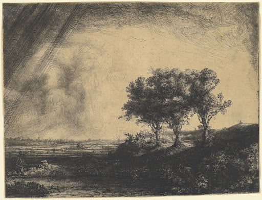 The Three Trees Poster | Rembrandt van Rijn Art Print (1643)