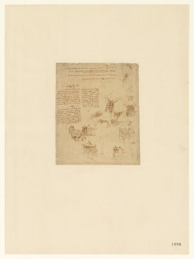 Codex Atlanticus Folio 1098 Recto Poster | Leonardo da Vinci Art Print (1513)