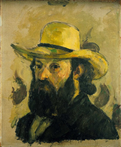 Self-Portrait in a Straw Hat Poster | Paul Cézanne Art Print (1876)