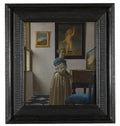 Young Woman Standing at a Virginal Poster | Johannes Vermeer Art Print (1670)