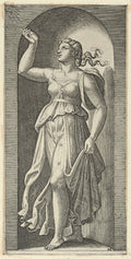 Faith in a Niche Poster | Marcantonio Raimondi after Raphael Art Print (1515)