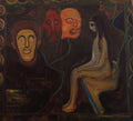 Girl and Three Male Heads Poster | Edvard Munch Art Print (1898)