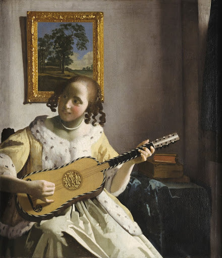 The Guitar Player Poster | Johannes Vermeer Art Print (1672)