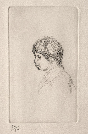Claude Renoir in Profile Poster | Pierre-Auguste Renoir Art Print (1908)
