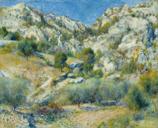 Rocky Crags at L'Estaque Poster | Pierre-Auguste Renoir Art Print (1882)