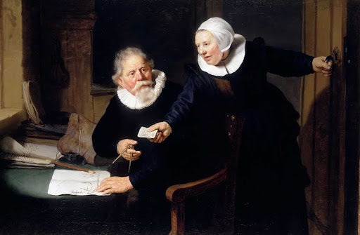 The Shipbuilder and His Wife Poster | Rembrandt van Rijn Art Print (1633)