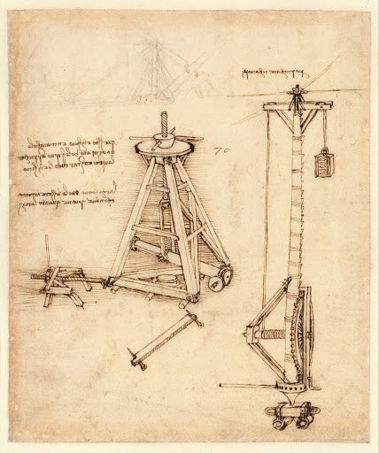 Codex Atlanticus Folio 138 Recto Poster | Leonardo da Vinci Art Print