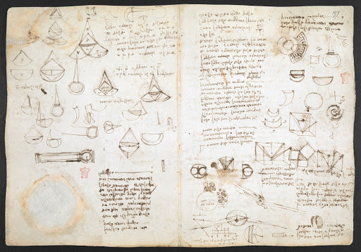Codex Arundel Folio 198v Poster | Leonardo da Vinci Art Print
