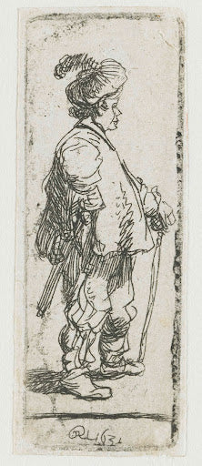 A Polander with a Stick Poster | Rembrandt van Rijn Art Print (1631)