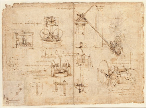 Codex Atlanticus Folio 1069 Recto Poster | Leonardo da Vinci Art Print