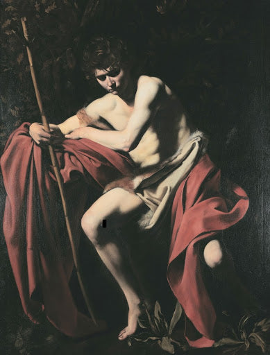 Saint John the Baptist in the Wilderness Poster | Caravaggio Art Print (1604)