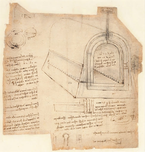 Codex Atlanticus Folio 1000 Recto Poster | Leonardo da Vinci Art Print