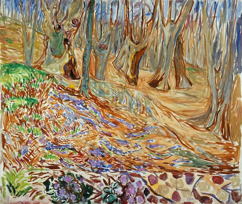 Elm Forest in Spring Poster | Edvard Munch Art Print (1923)