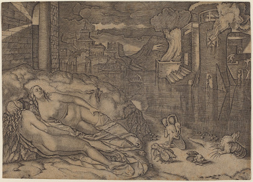 Raphael's Dream Poster | Marcantonio Raimondi after Raphael Art Print (1508)