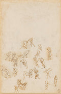 Studies of Men in Action Poster | Leonardo da Vinci Art Print (1508)