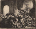 Christ Driving the Money Changers from the Temple Poster | Rembrandt van Rijn Art Print (1635)