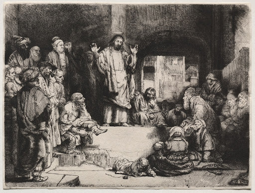 Christ Preaching (La Petite Tombe) Poster | Rembrandt van Rijn Art Print (1652)