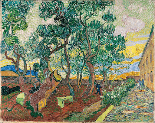 A Corner of the Asylum Garden Poster | Vincent van Gogh Art Print
