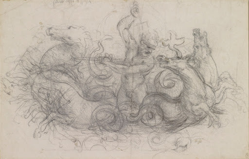 Neptune Poster | Leonardo da Vinci Art Print (1504)