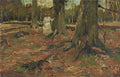 Girl in a Wood Poster | Vincent van Gogh Art Print (1882)