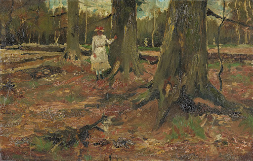 Girl in a Wood Poster | Vincent van Gogh Art Print (1882)