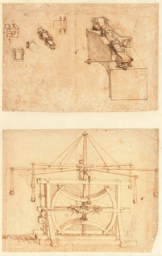 Codex Atlanticus Folio 159 Recto Poster | Leonardo da Vinci Art Print