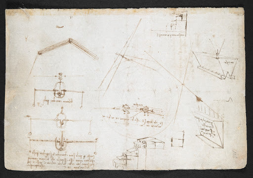 Codex Arundel Folio 126r Poster | Leonardo da Vinci Art Print