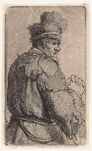 Old Man Seen from Behind Poster | Rembrandt van Rijn Art Print (1629)