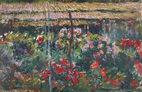 Peony Garden Poster | Claude Monet Art Print (1887)