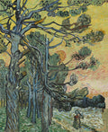 Pine Trees at Sunset Poster | Vincent van Gogh Art Print (1889)