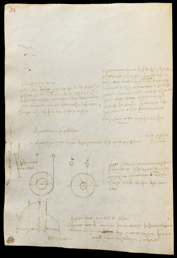 Codex Trivulzianus Page 34 Poster | Leonardo da Vinci Art Print (1487)