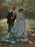 Bazille and Camille (Study for Déjeuner sur l'Herbe) Poster | Claude Monet Art Print (1865)