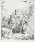 Abraham and Isaac Poster | Rembrandt van Rijn Art Print (1645)