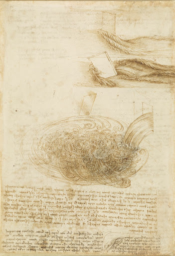 Studies of Water Poster | Leonardo da Vinci Art Print (1510)