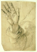 Study of an Upraised Hand Poster | Raphael Art Print (1518)