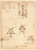 Codex Atlanticus Folio 755 Recto Poster | Leonardo da Vinci Art Print