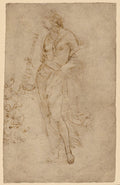 Female Figure with a Flute Poster | Raphael Art Print (1504)