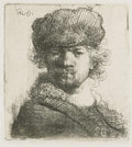 Self-Portrait in a Heavy Fur Cap Poster | Rembrandt van Rijn Art Print (1631)