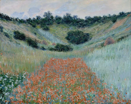 Poppy Field in a Hollow near Giverny Poster | Claude Monet Art Print (1885)