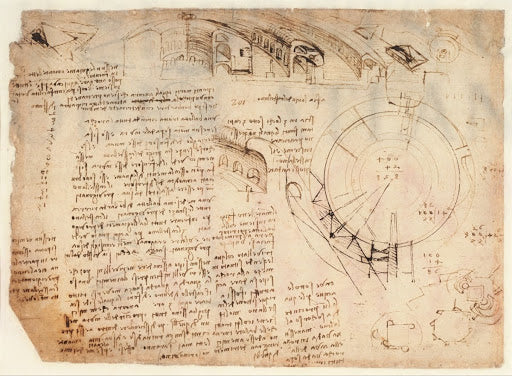 Codex Atlanticus Folio 132 Recto Poster | Leonardo da Vinci Art Print