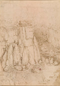 A Ravine Poster | Leonardo da Vinci Art Print (1482)