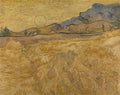 Wheat Field with Reaper and Sun Poster | Vincent van Gogh Art Print (1889)