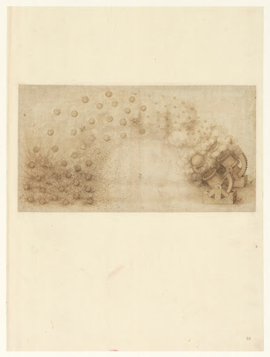Codex Atlanticus Folio 33 Recto Poster | Leonardo da Vinci Art Print (1485)