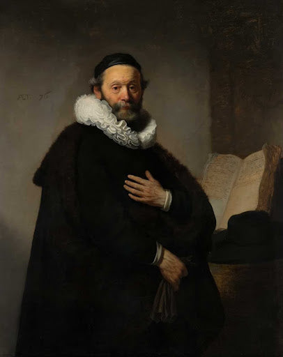 Portrait of Johannes Wtenbogaert Poster | Rembrandt van Rijn Art Print (1633)