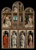 The Ghent Altarpiece (Closed) Poster | Hubert and Jan van Eyck Art Print (1432)