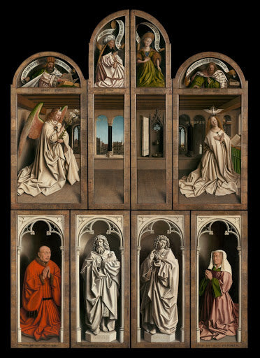 The Ghent Altarpiece (Closed) Poster | Hubert and Jan van Eyck Art Print (1432)