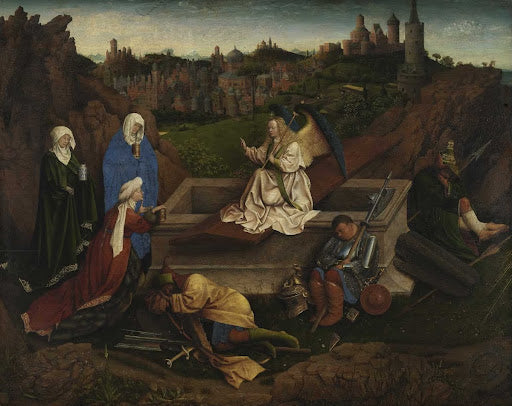 The Three Marys at the Tomb Poster | Hubert and Jan van Eyck Art Print (1425)