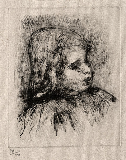 Claude Renoir, Three-Quarter View to the Right Poster | Pierre-Auguste Renoir Art Print (1908)