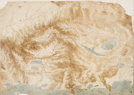 The Rivers and Mountains of Central Italy Poster | Leonardo da Vinci Art Print (1502)
