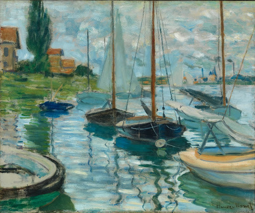 Sailboats on the Seine at Petit - Gennevilliers Poster | Claude Monet Art Print (1874)